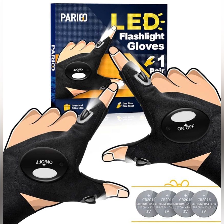 Guantes Con Luz Led Impermeable